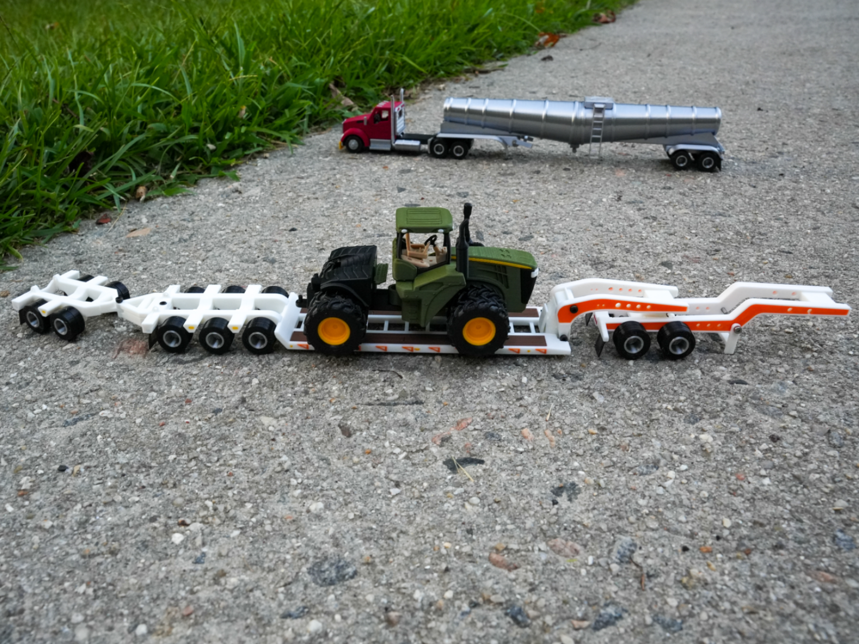 1/64 Scale Jeep and Stinger for Lowboy Trailer 3D model