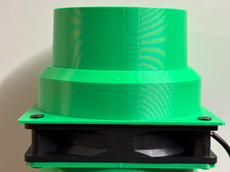 120mm Lüfter auf 100mm Abluftschlauch Adapter
