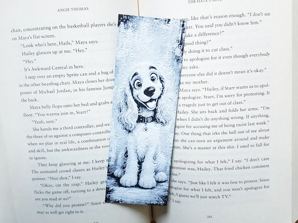 Bookmark, Cute Puppy Dog, Cocker Spaniel - Free 3D Print Model - MakerWorld