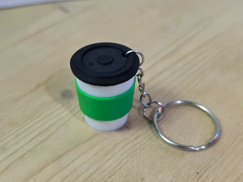 Coffee cup keychain
