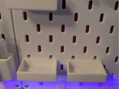 Tiny Skadis tray (57x30 mm about one benchy fits)