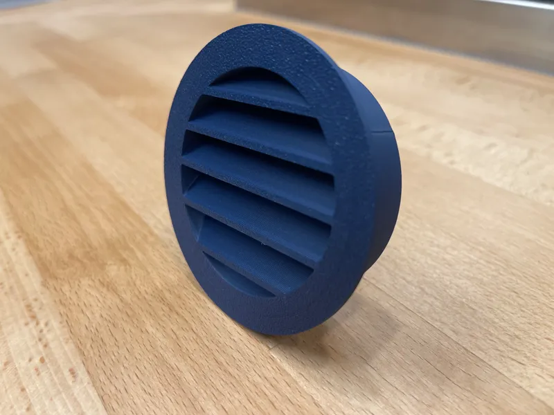 Vent cover round - all sizes with scaling table