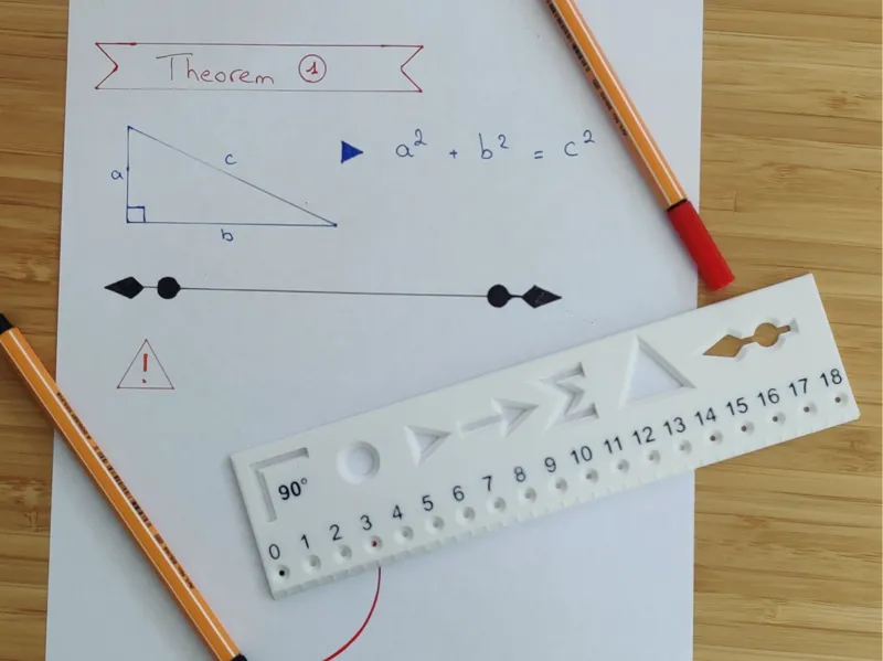 Ruler for revision sheet