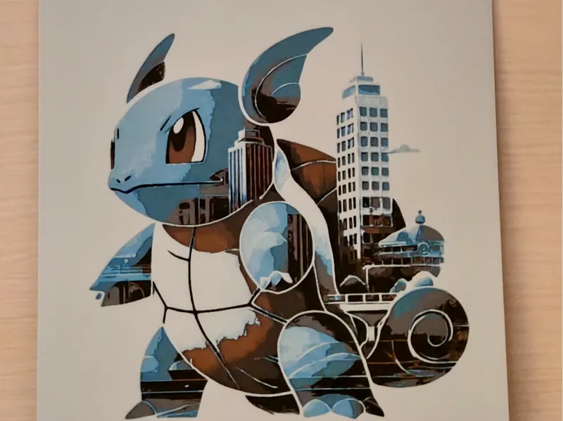 007 Wartortle - Pokemon gen1 - Hueforge