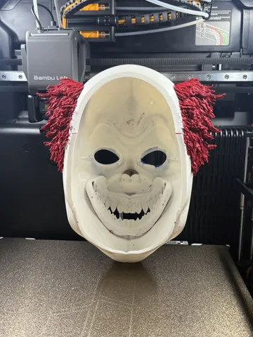 Pieza para disfraz o exhibición: Crazy Clown Halloween Mask Multicolor — vista de referencia 4