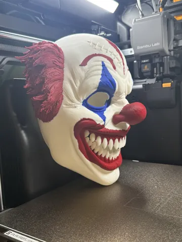 Pieza para disfraz o exhibición: Crazy Clown Halloween Mask Multicolor — vista de referencia 5
