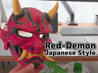 "Aka-Oni"mask Japanese Style Red-Demon