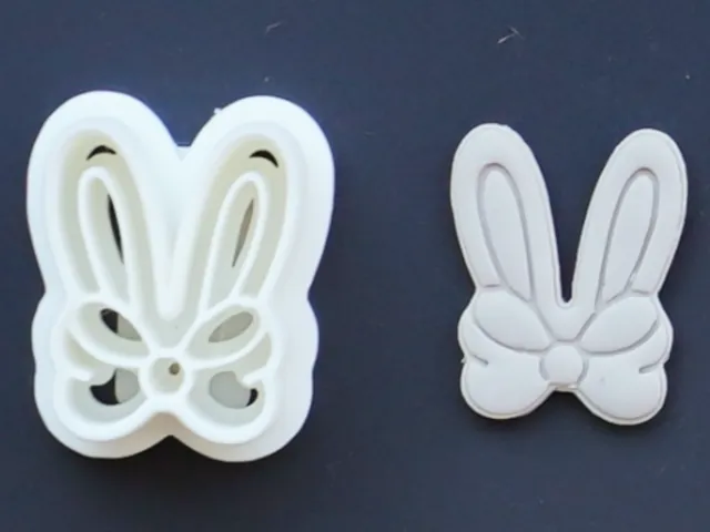 Bunny Ears Polymer Clay Cutter Earrings