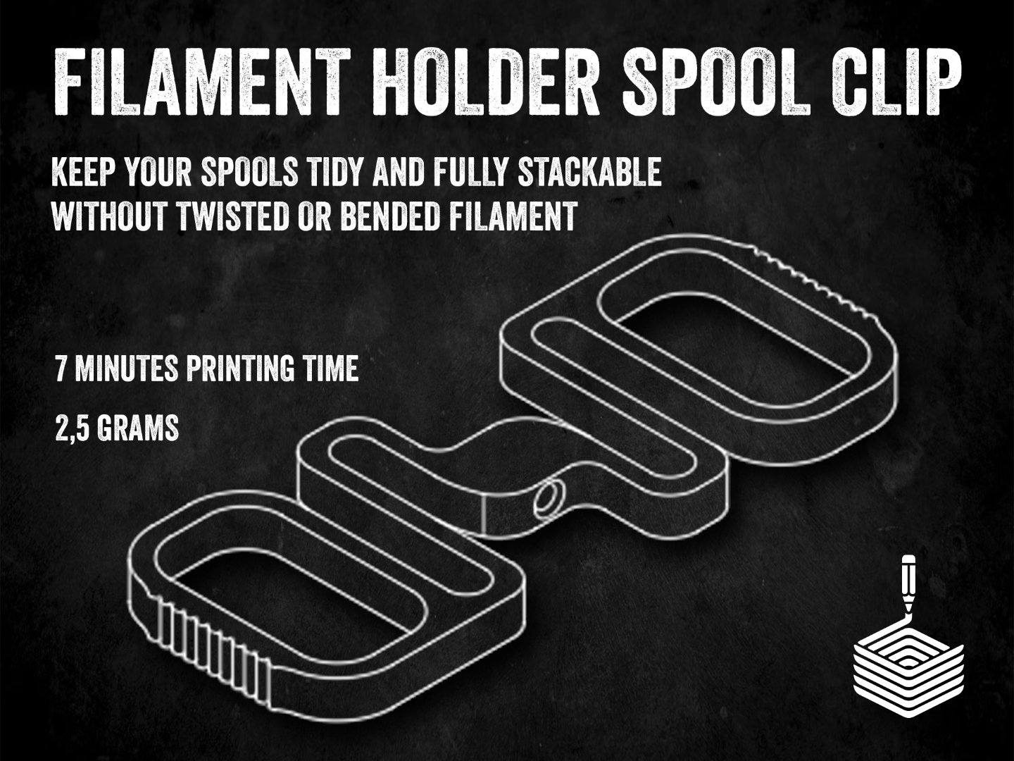 Filament Holder Spool Clip