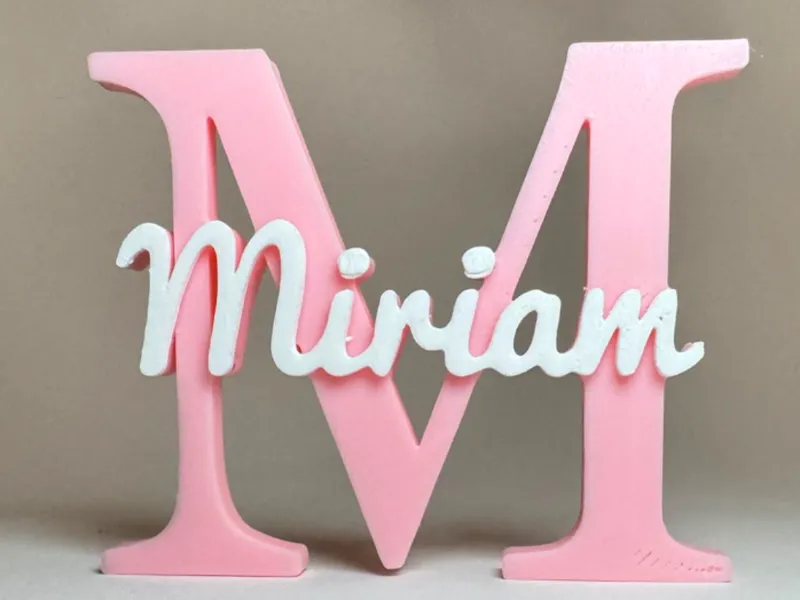Placa de Identificação 3D - Miriam