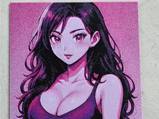 Hot manga girl chroma canvas hueforge style