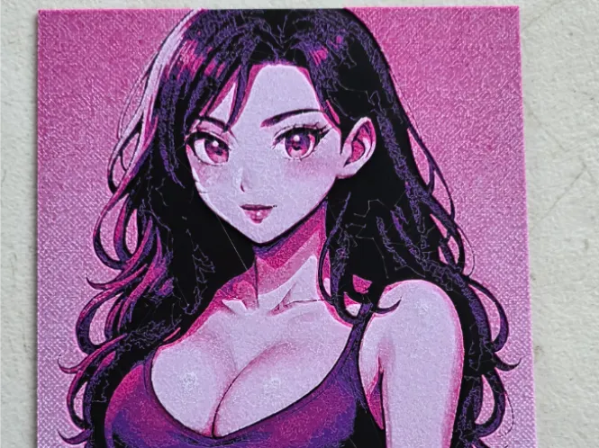 Hot manga girl chroma canvas hueforge style