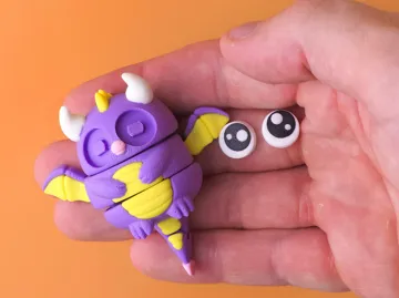 Llavero: EGGO Dragon - cute flexi toy and keychain — vista de referencia 3