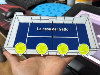 Custom Padel Court Key Holder