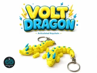 Flexi Volt Dragon - Keychain / Toy