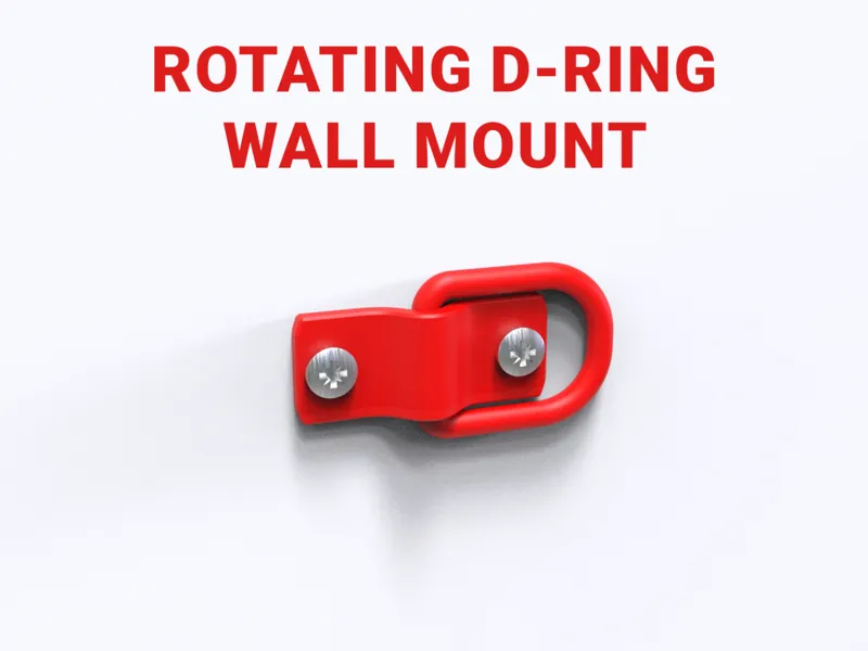 Rotating D-Ring Wall Mount | Swivel Hanging Loop