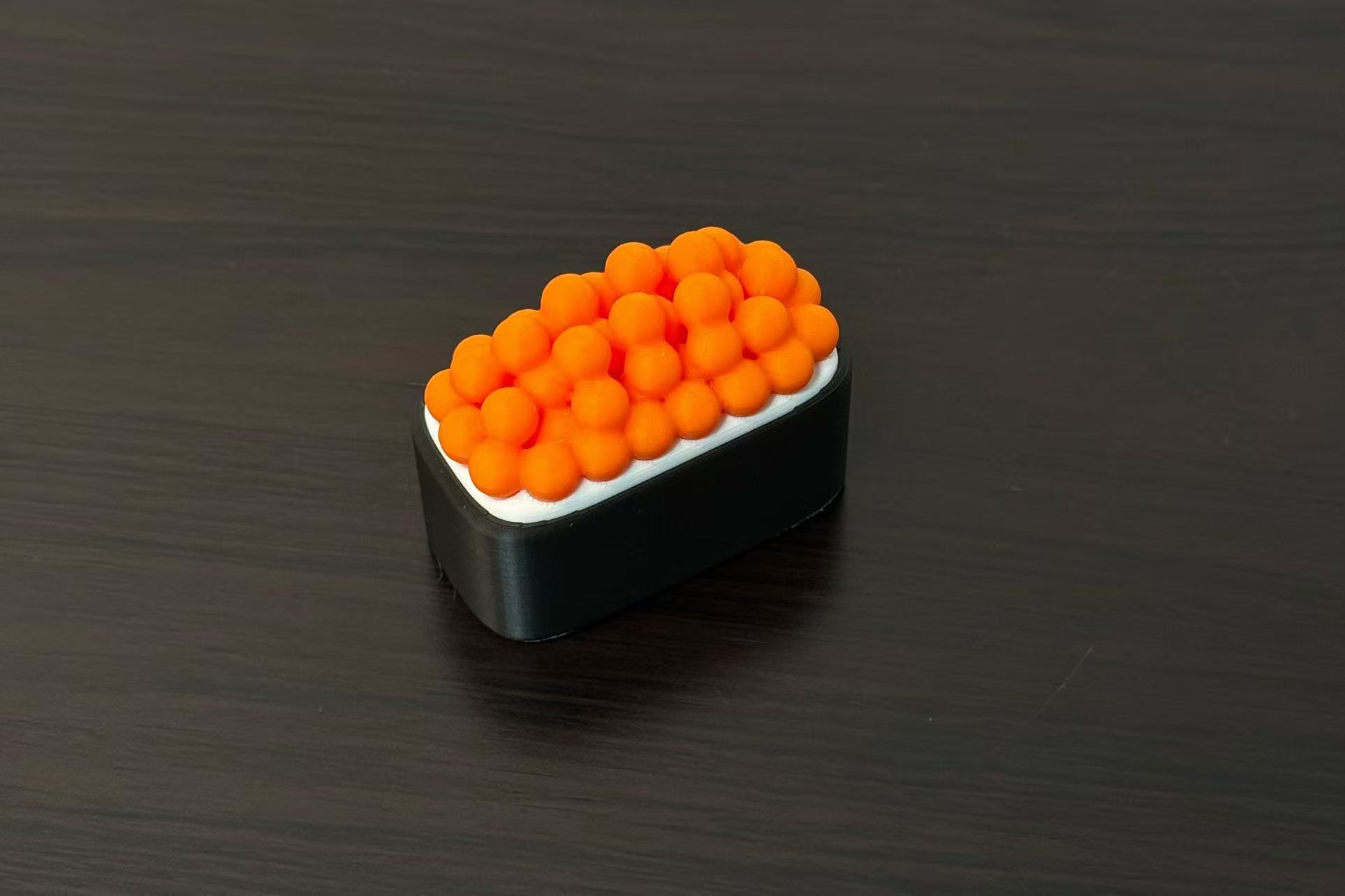 Miniatura 3 do modelo 3D 【三文鱼+虾+鱼籽+玉子烧】4个超萌Q版寿司模型（NO AMS）