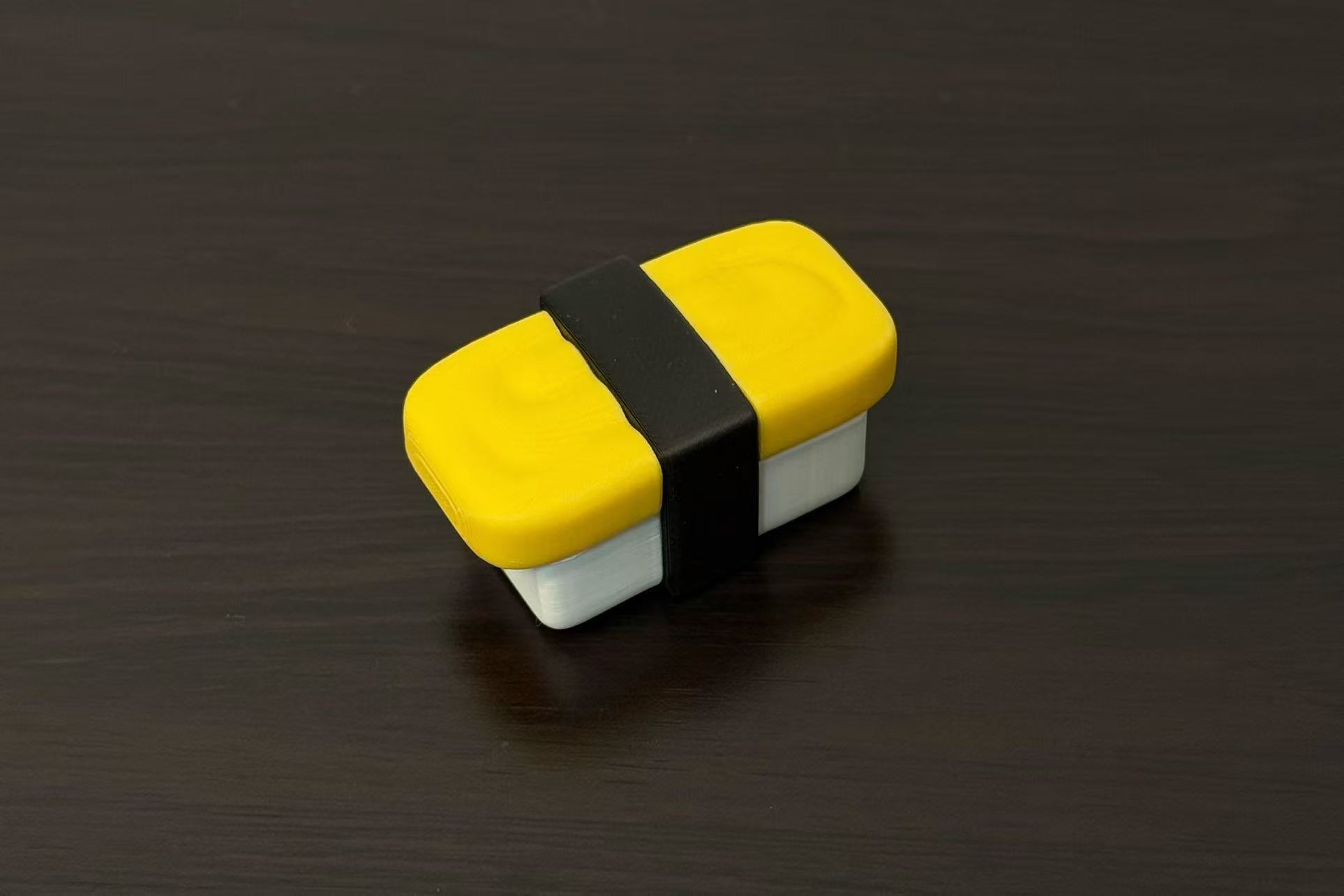 Miniatura 5 do modelo 3D 【三文鱼+虾+鱼籽+玉子烧】4个超萌Q版寿司模型（NO AMS）