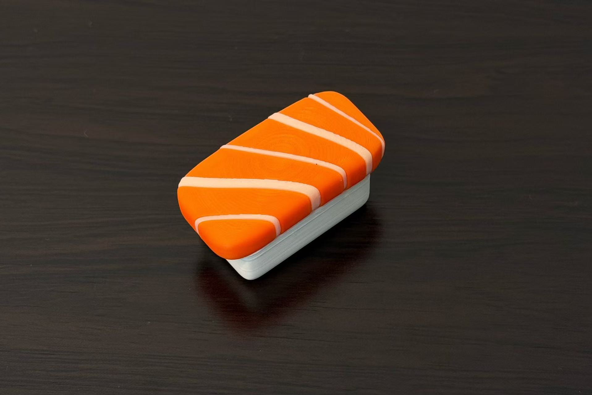 Miniatura 2 do modelo 3D 【三文鱼+虾+鱼籽+玉子烧】4个超萌Q版寿司模型（NO AMS）