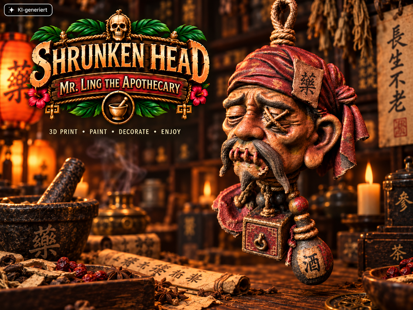 Mr. Ling the Apothecary – Shrunken Head Halloween - 1