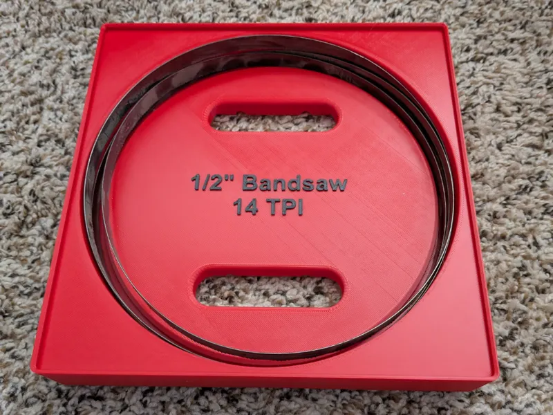 11" Bandsaw Blade Gridfinity Holder - 1/2", 14 TPI