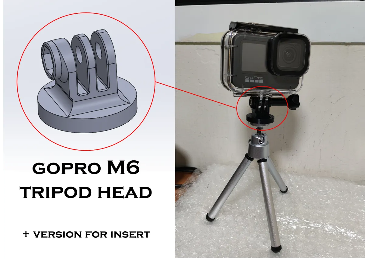 Adaptateur trépied M6 pour GoPro