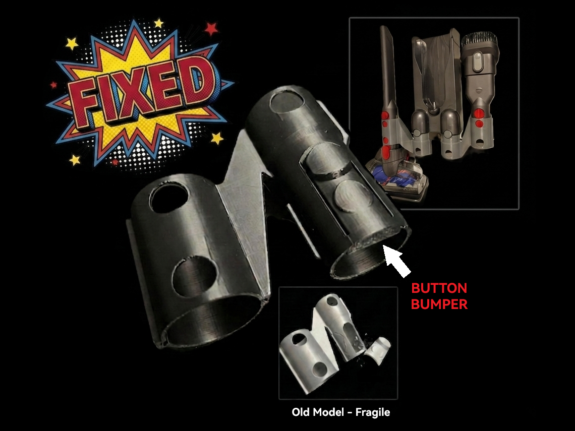 Dyson wall mount expander (Button Bumper Fix)