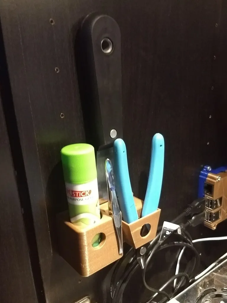 Mountable Tool Holder: Glue Tweezer Scraper Cutter