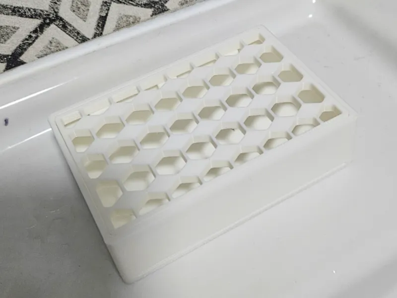 Honeycomb soap holder