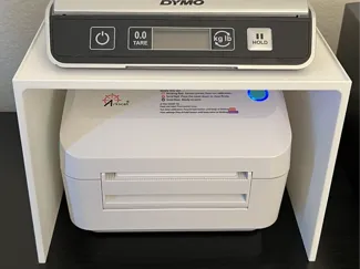 Shipping Label Printer and Scale Separation Rack