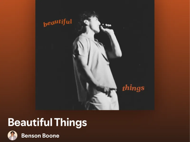 Portachiavi Spotify- Beautiful Things (B. Boone)