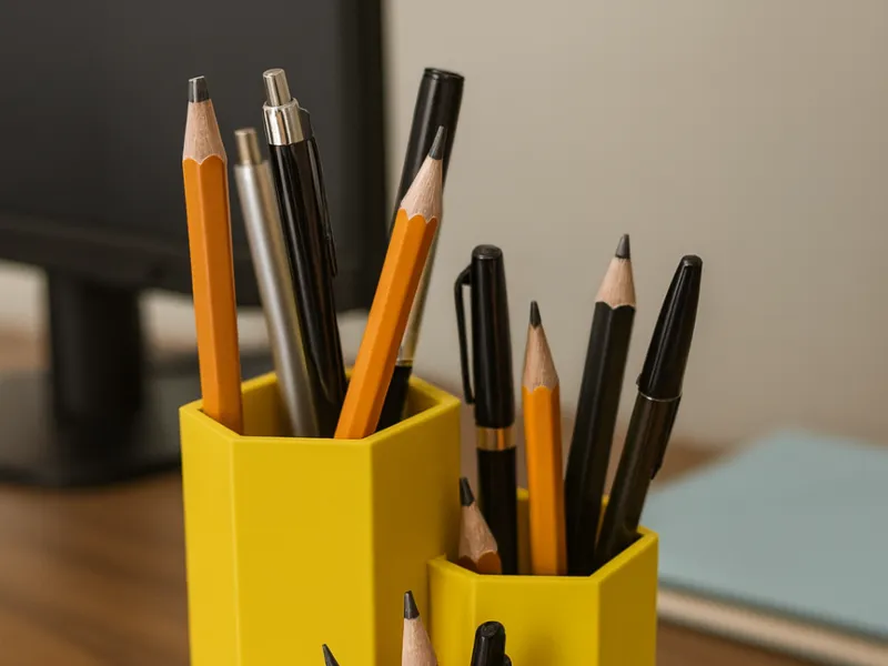Honeycomb pen holder
