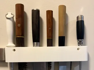Wall Knife Holder, Sizes With/Without Magnet Slots