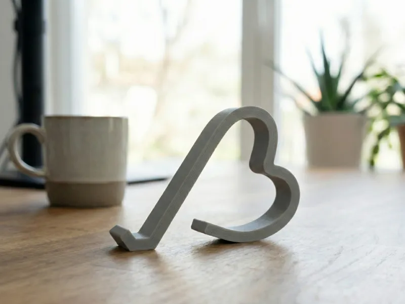 Minimalist Heart Phone Stand (with large version!)