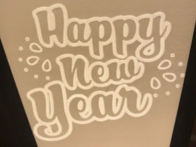 New Year's Eve Panels for Festive Lamppost