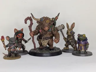 Equipe d'aventuriers animaux DND