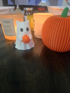 Adorno temático: Cute Ghost Cat with Pumpkin — vista de referencia 4