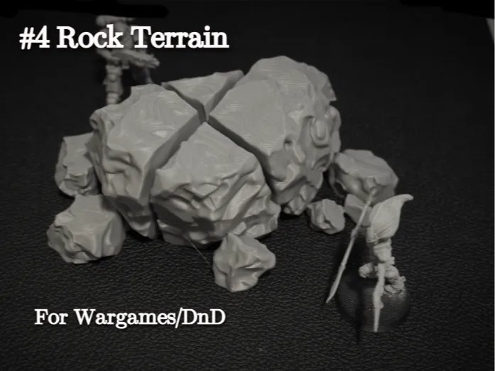 Rock Terrain 4, Boulder for Tabletop Games