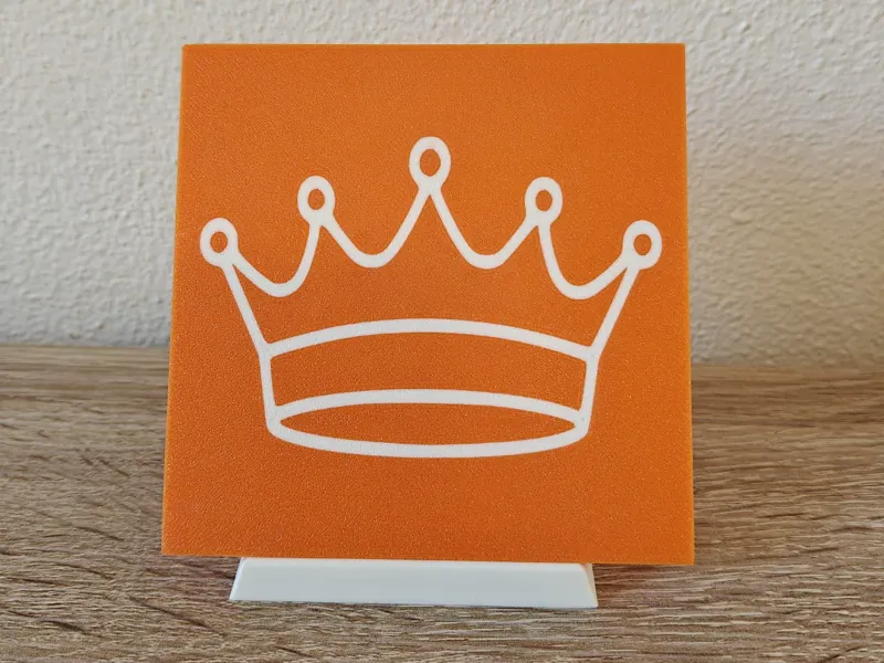 Koningsdag kroon tegel