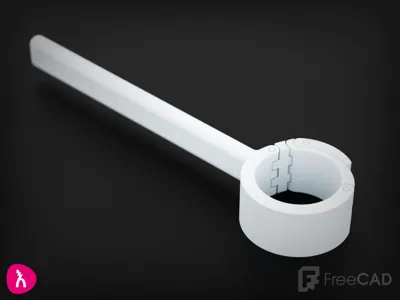Parametric rag holder with quick release, FreeCAD