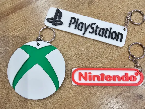 Porte-clés logos consoles de jeu