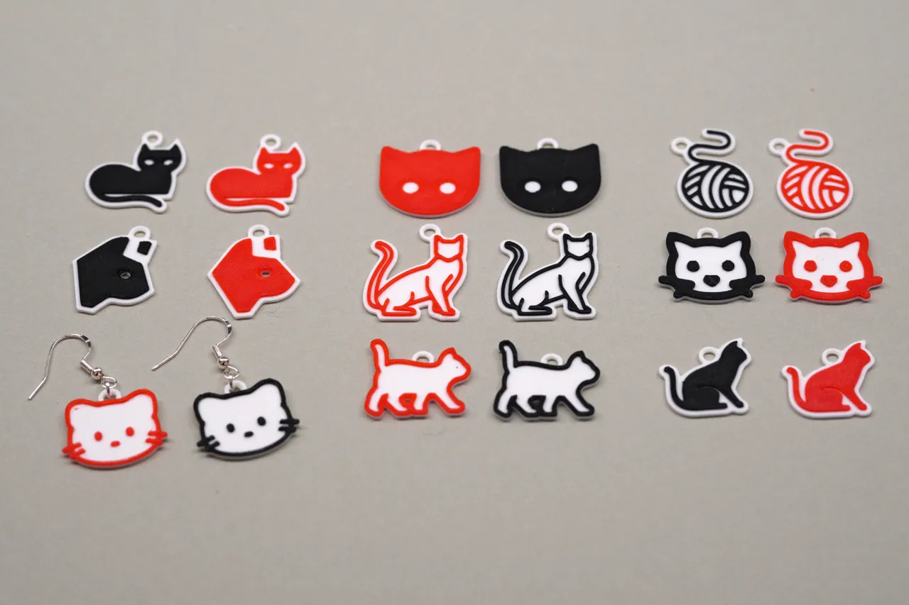 Earrings Cat Set - 9 different models view 4