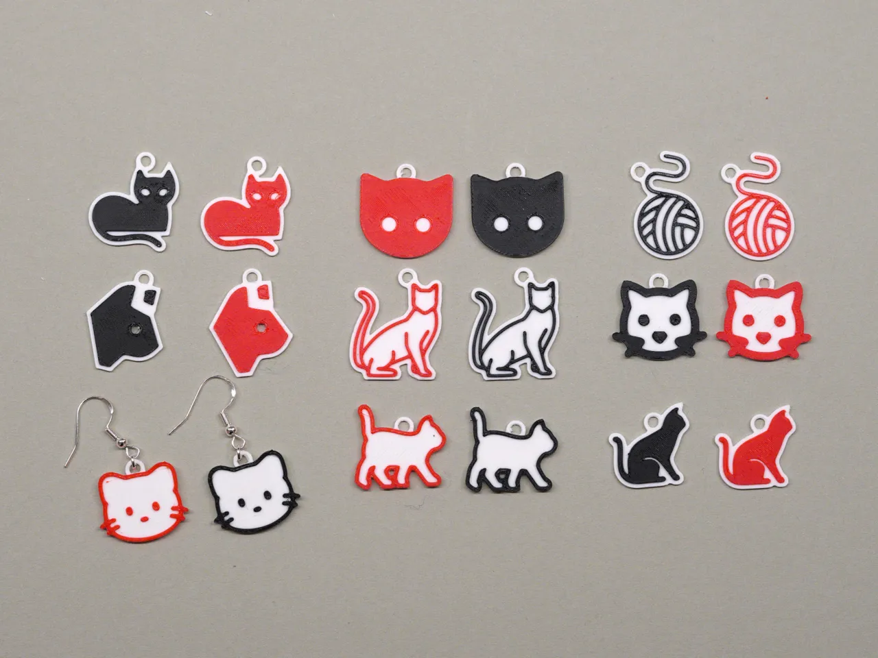 Earrings Cat Set - 9 different models view 3