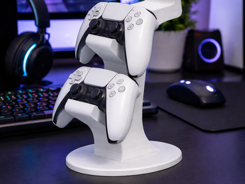 PS5 Dual Controller Stand with Headphone Holder