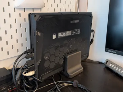 Dual Vertical Laptop Stand For Laptop And Charger