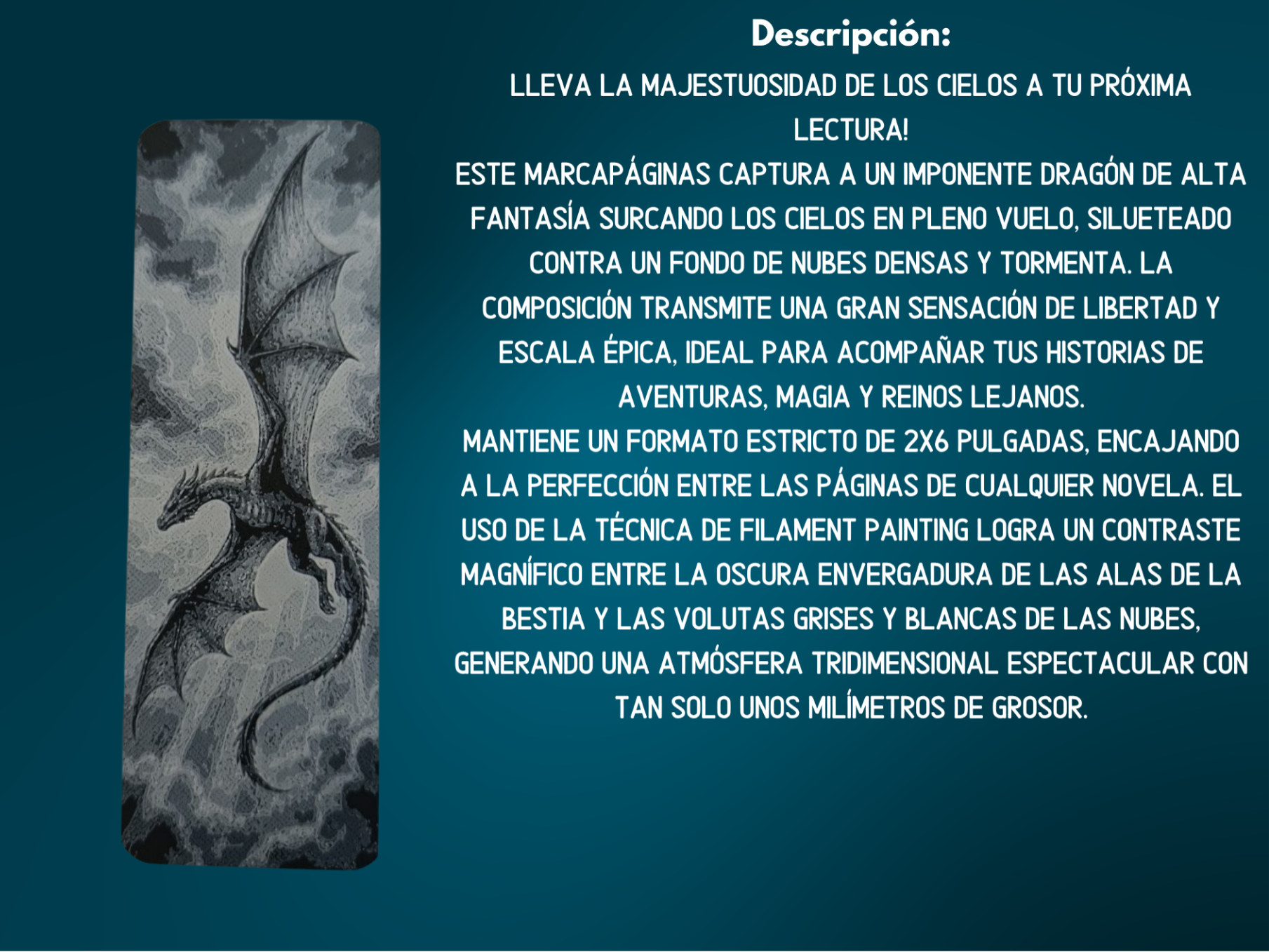 Marcapáginas Dragón en Vuelo