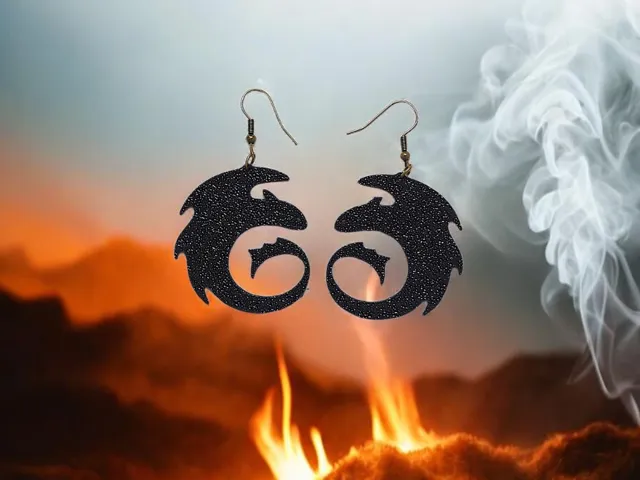 Night fury v2 earrings