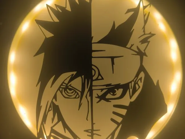 Silhouette Naruto Sasuke Lamp