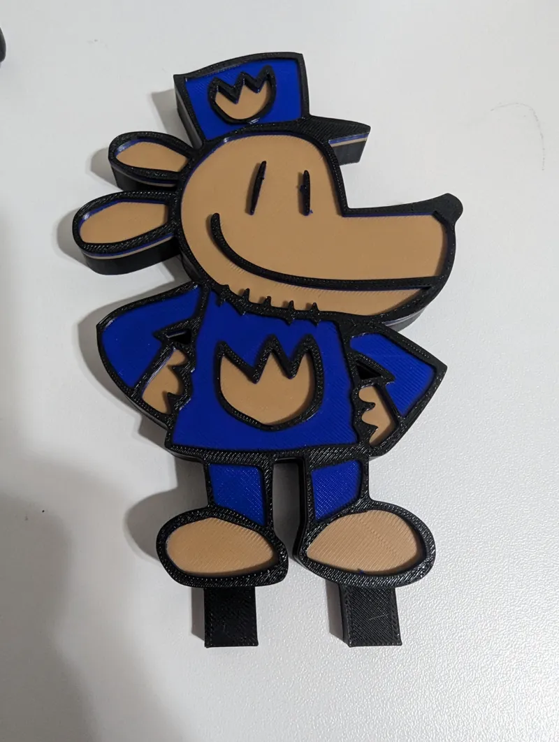 Dogman Cake Topper AMS Three Color Model