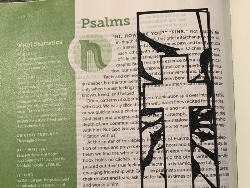 3D Christian Cross Bookmark